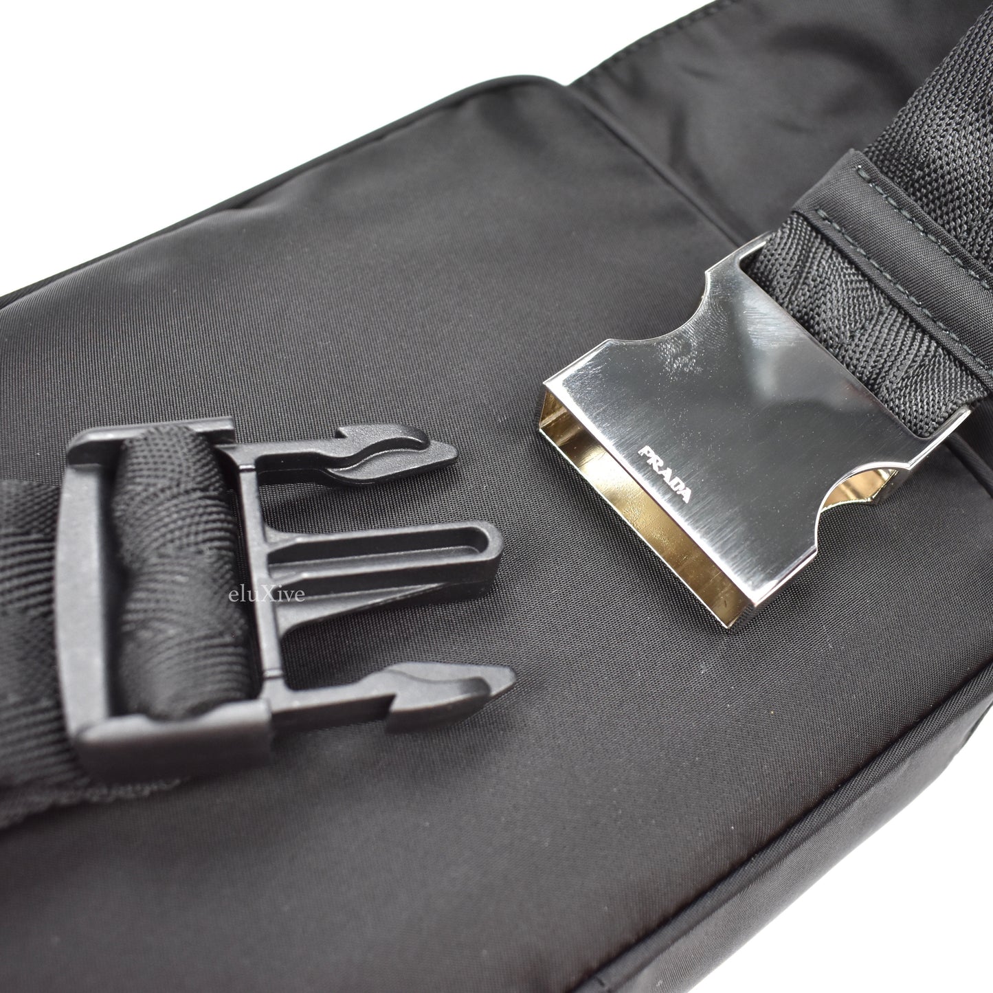 Prada - Black Nylon Rectangular Waist Bag