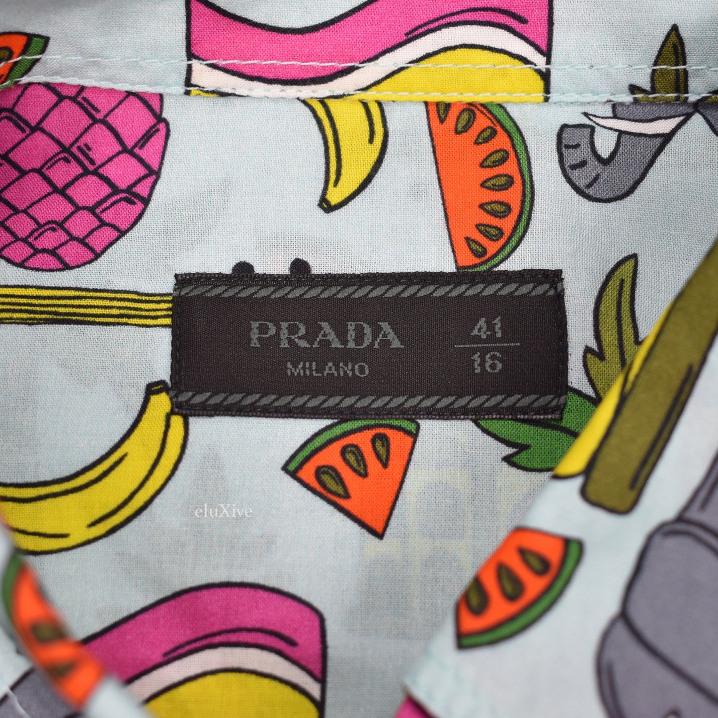 Prada - Pale Blue India Print Shirt