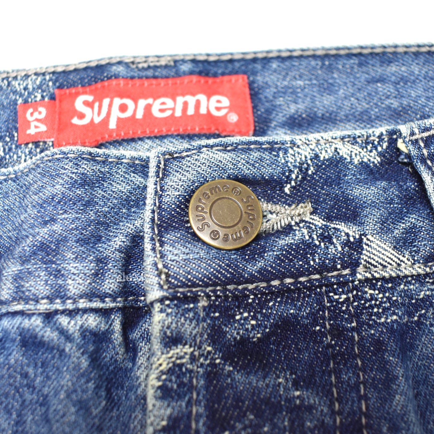 Supreme - John Coltrane A Love Supreme Jacquard Denim Jeans (Blue)
