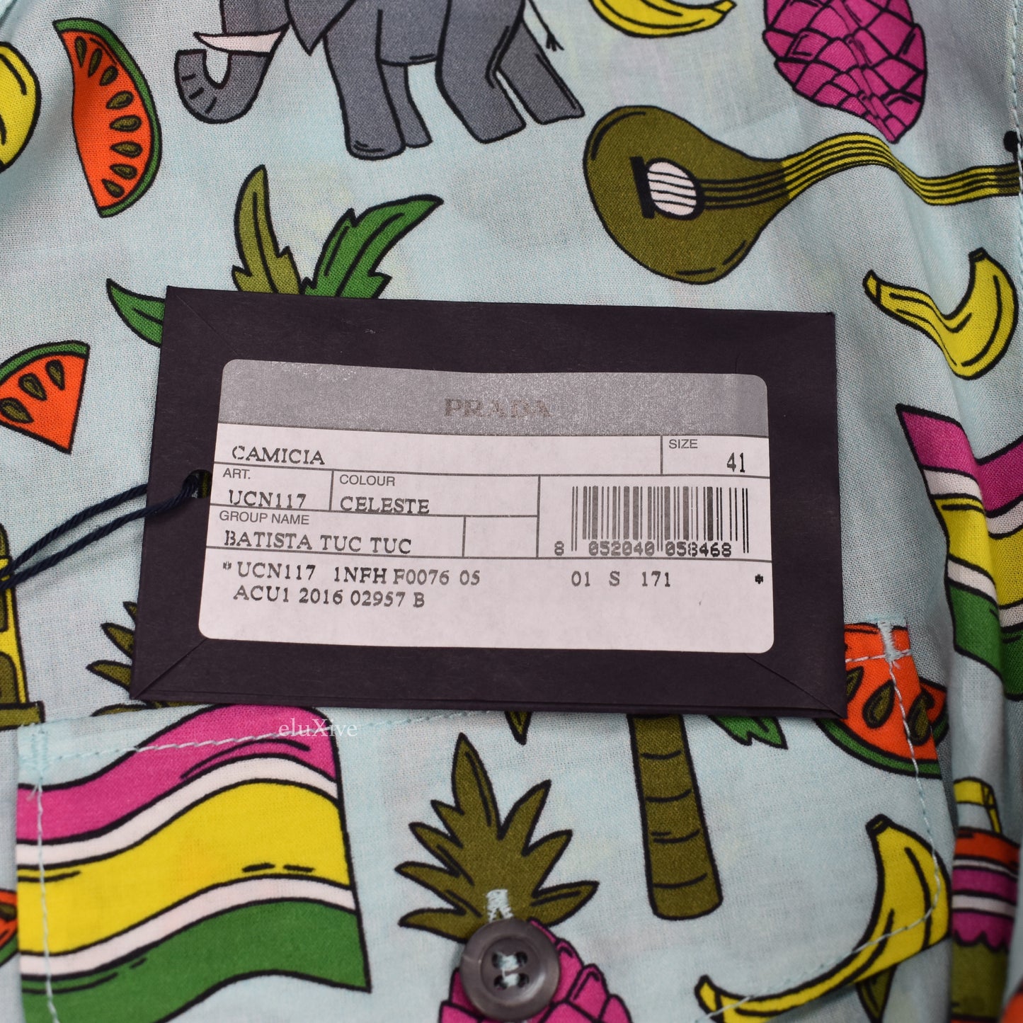 Prada - Pale Blue India Print Shirt
