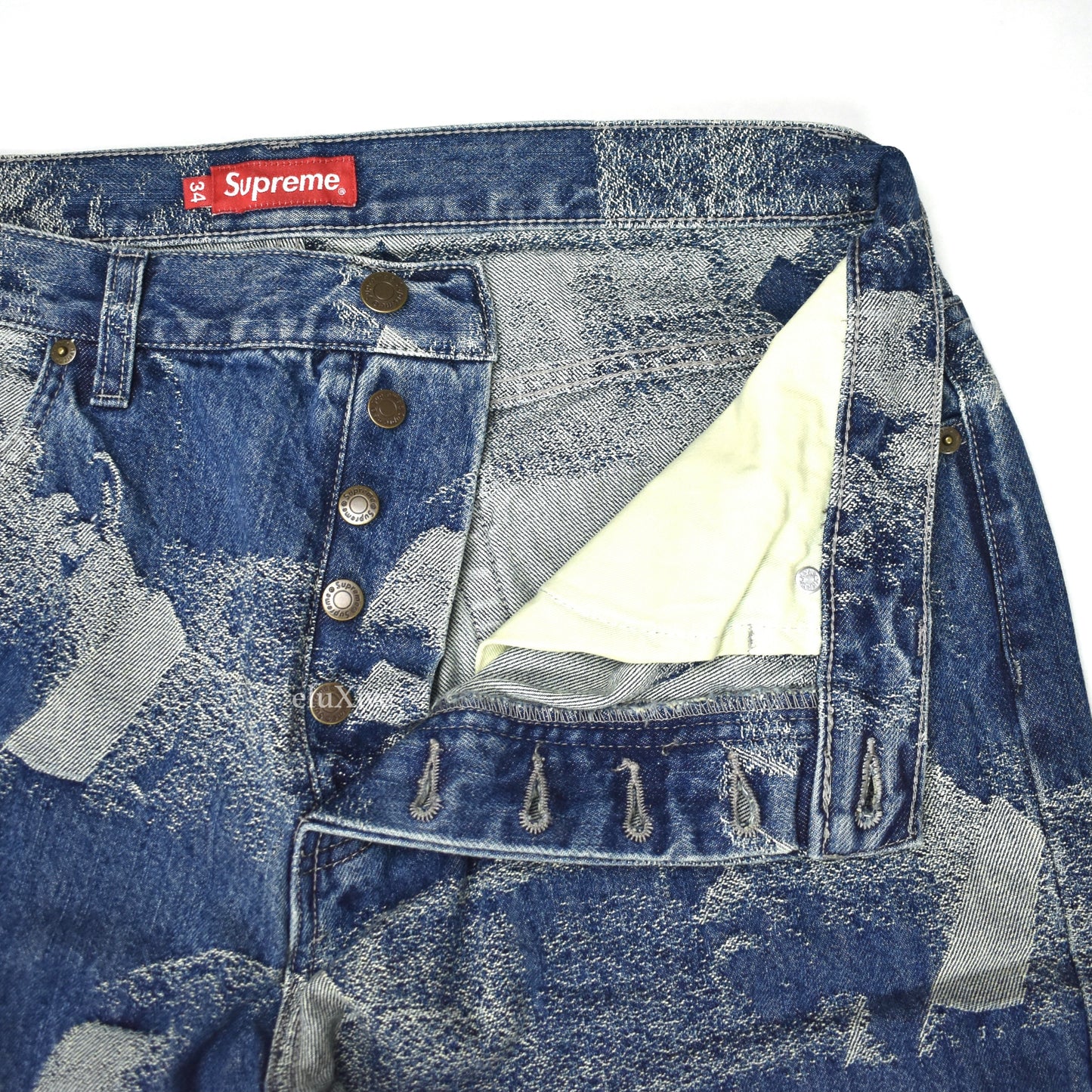 Supreme - John Coltrane A Love Supreme Jacquard Denim Jeans (Blue)