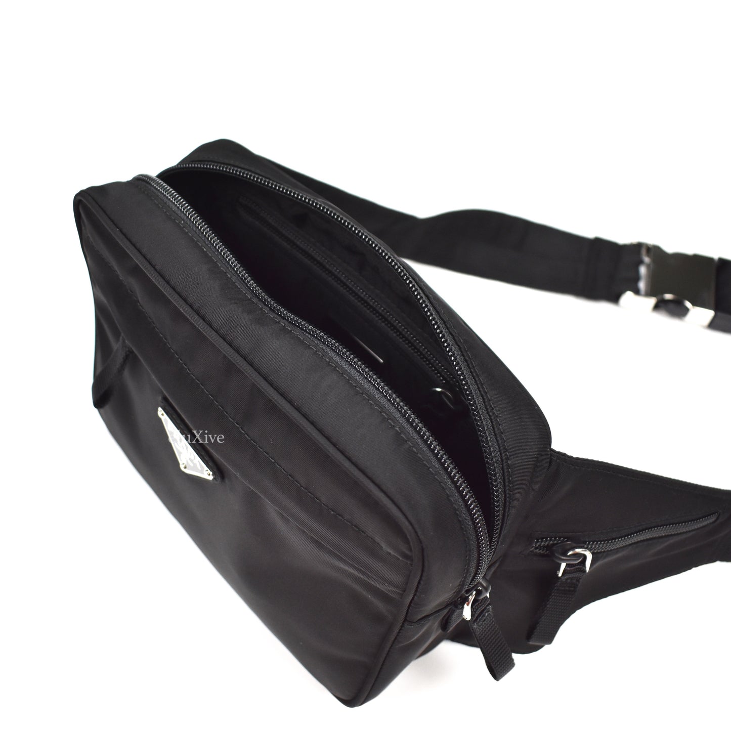 Prada - Black Nylon Rectangular Waist Bag