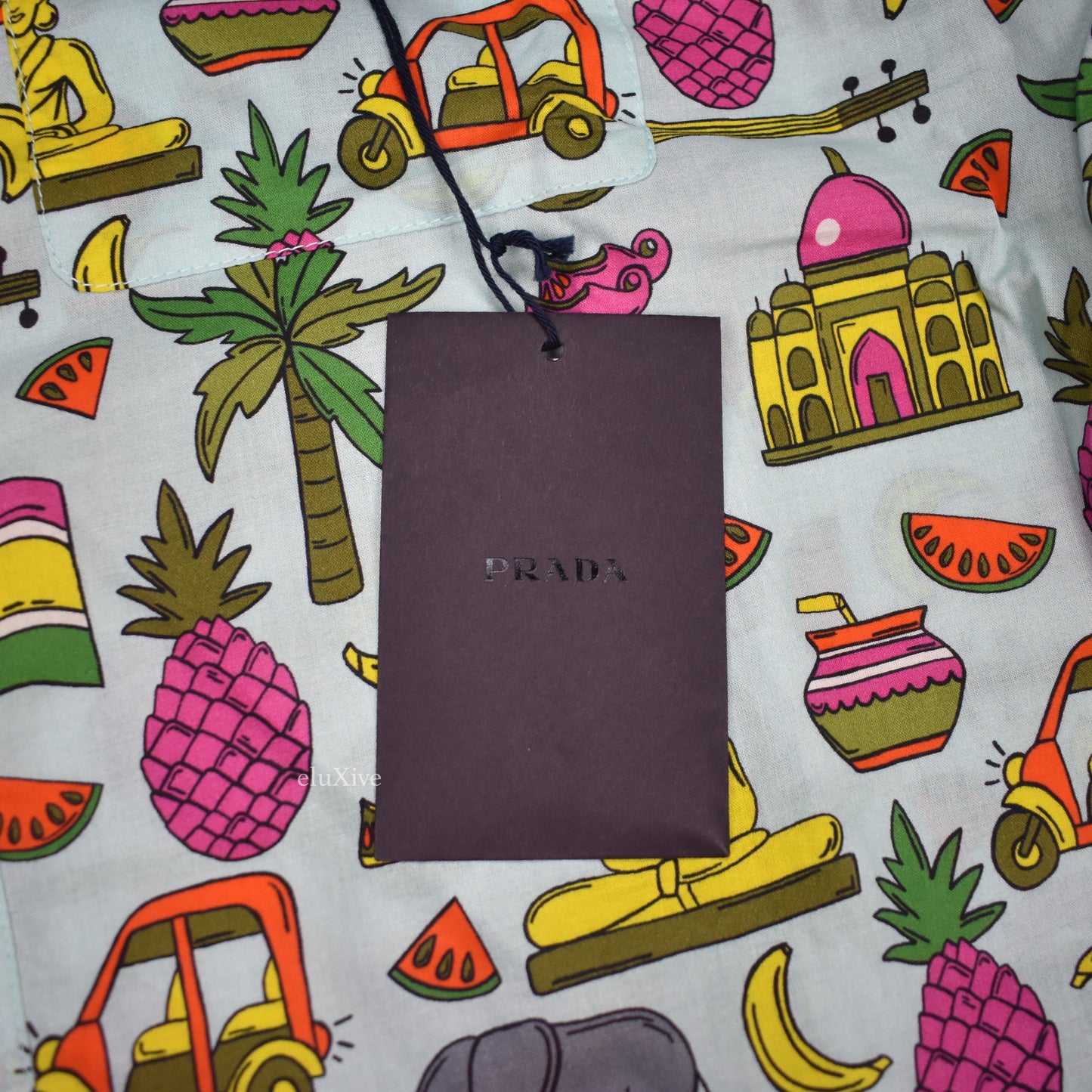 Prada - Pale Blue India Print Shirt