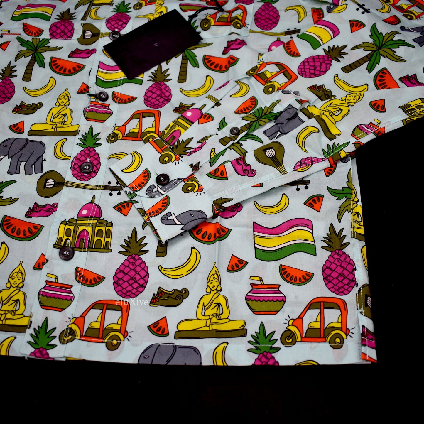 Prada - Pale Blue India Print Shirt