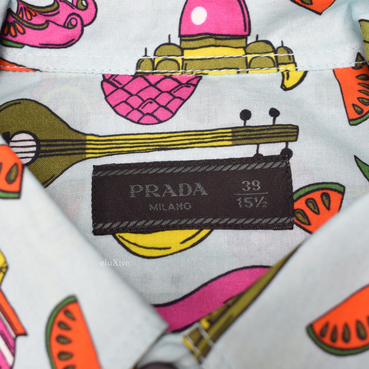 Prada - Pale Blue India Print Shirt