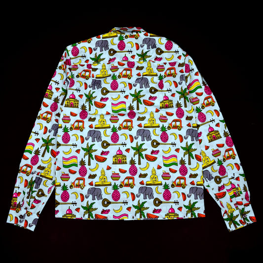 Prada - Pale Blue India Print Shirt