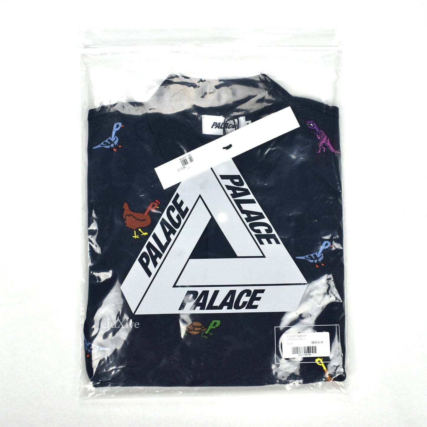 Palace - P-Logo Embroidered Animals Polo Shirt (Navy)