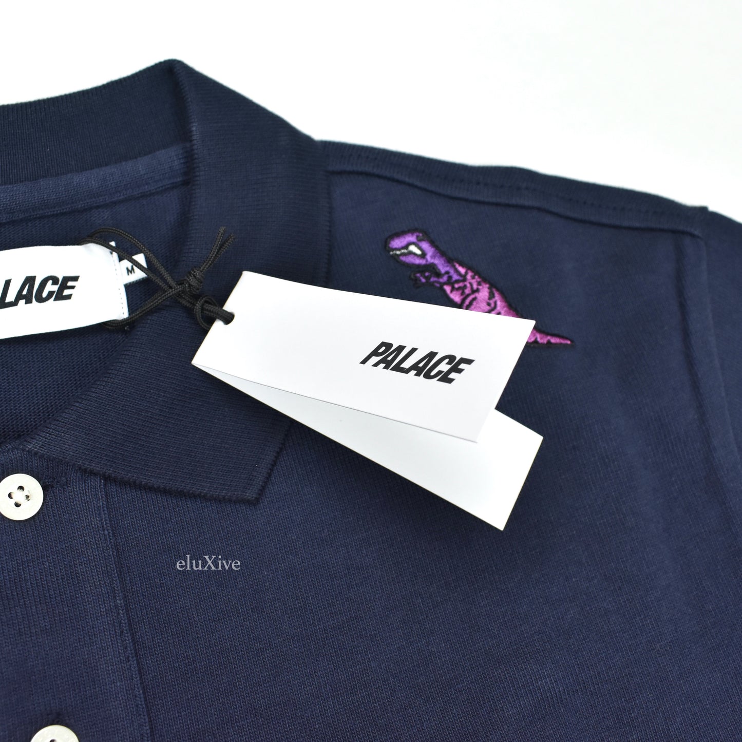 Palace - P-Logo Embroidered Animals Polo Shirt (Navy)