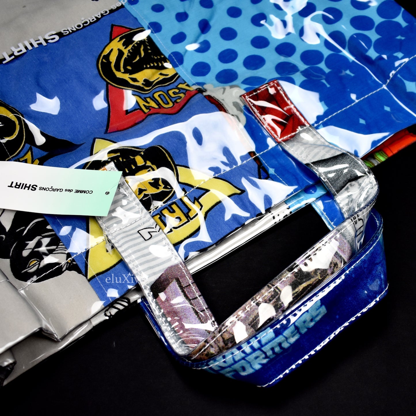 Comme des Garcons - Vintage Bedsheet PVC Logo Bag 2