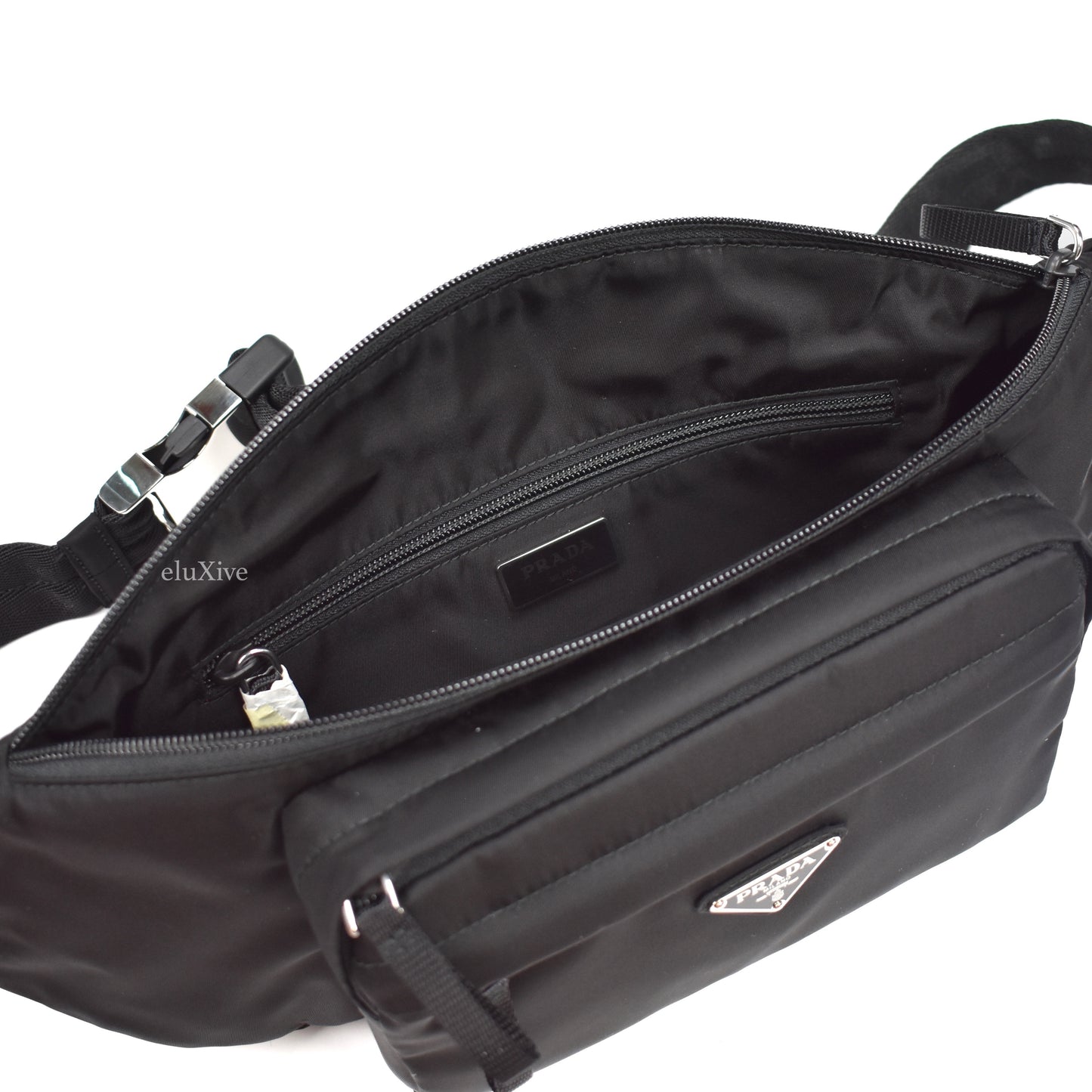 Prada - Black Nylon Logo Waist Bag