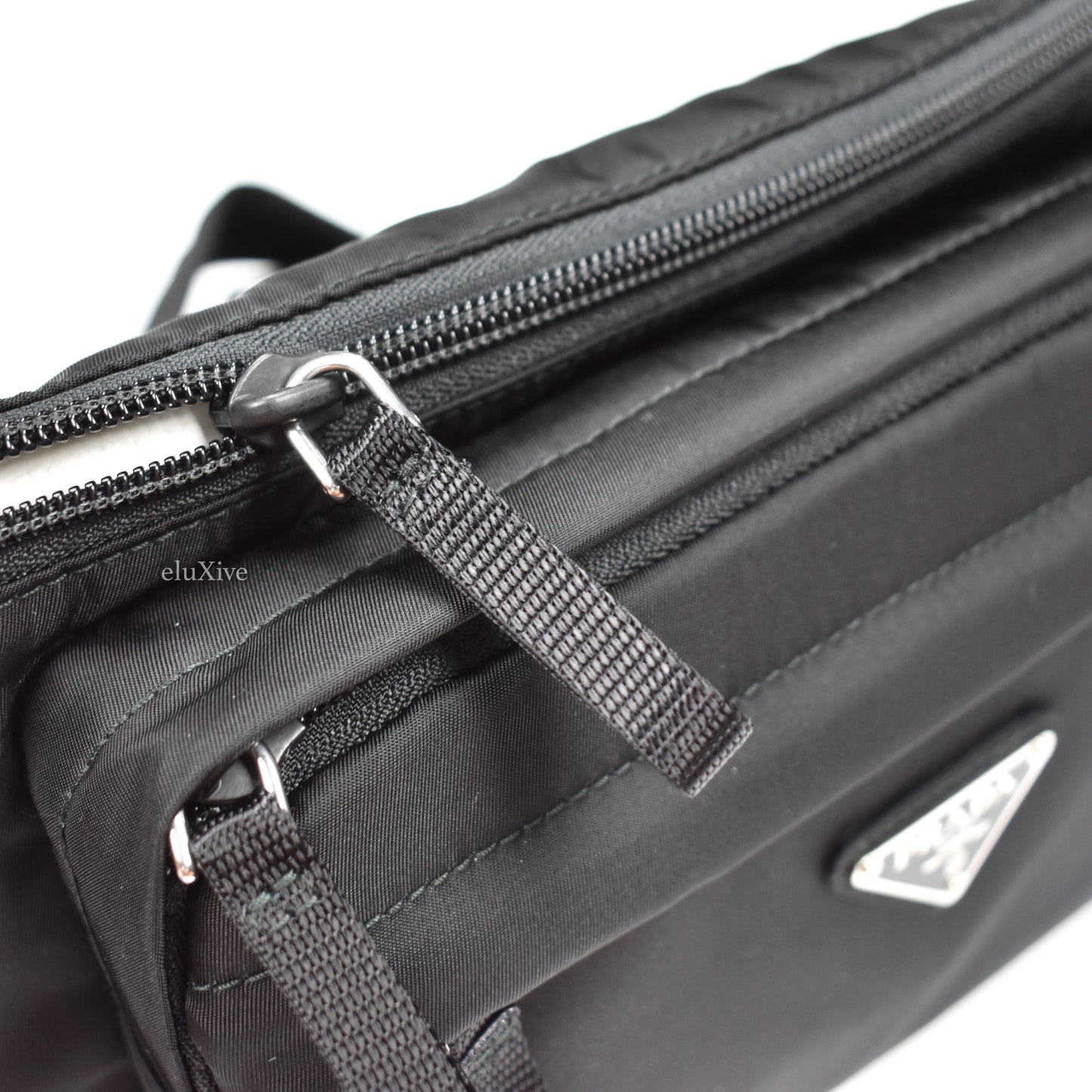 Prada - Black Nylon Logo Waist Bag