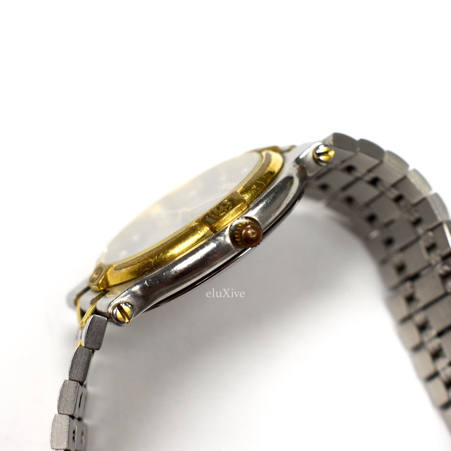 Gucci - 9000M Gold/Steel Diamond Dial Watch