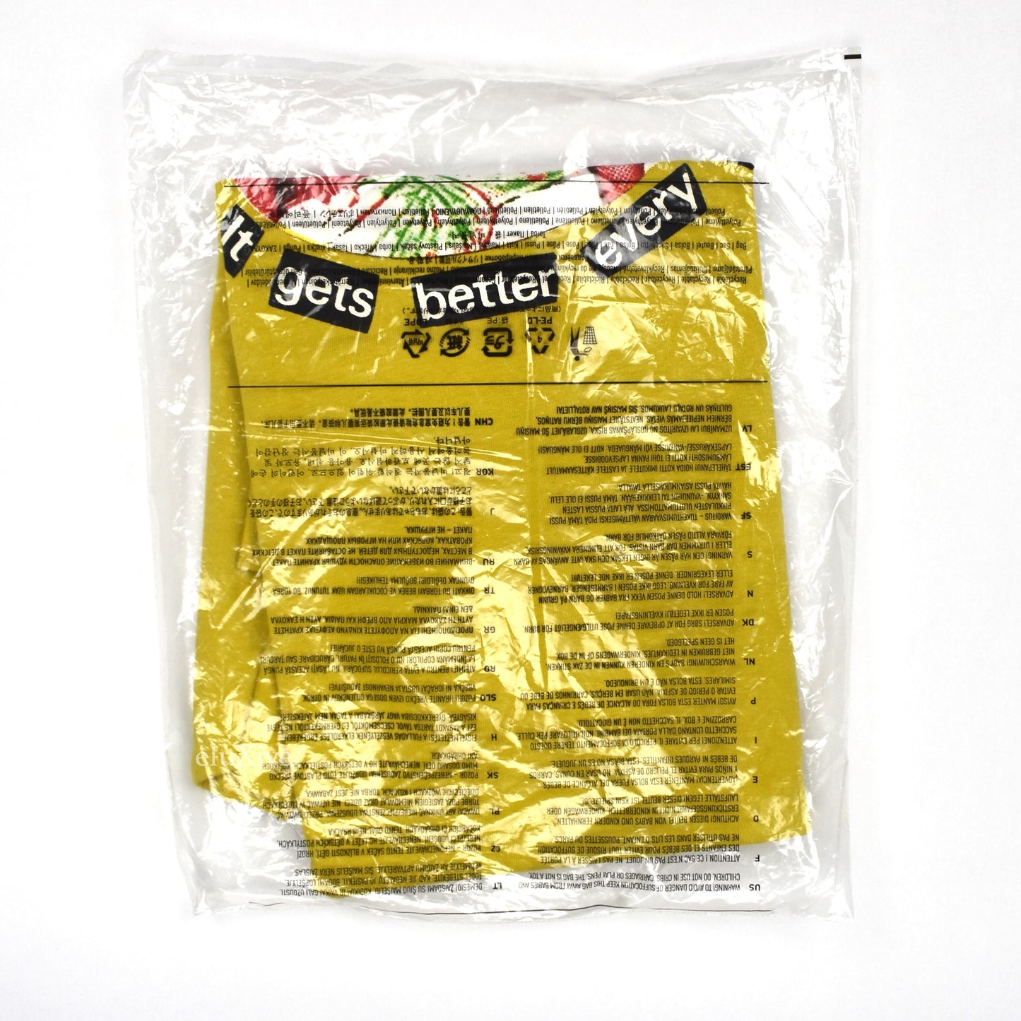 Supreme - It Gets Better Every Time Logo T-Shirt (Acid Yellow)