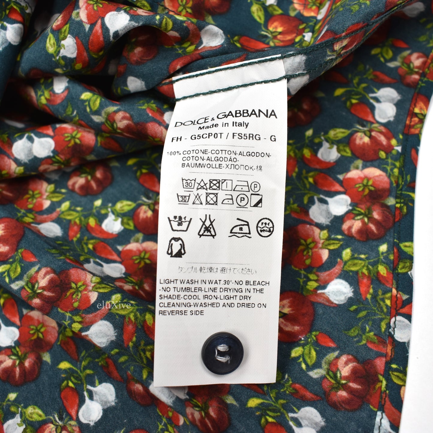 Dolce & Gabbana - Tomato / Garlic / Pepper Print Shirt