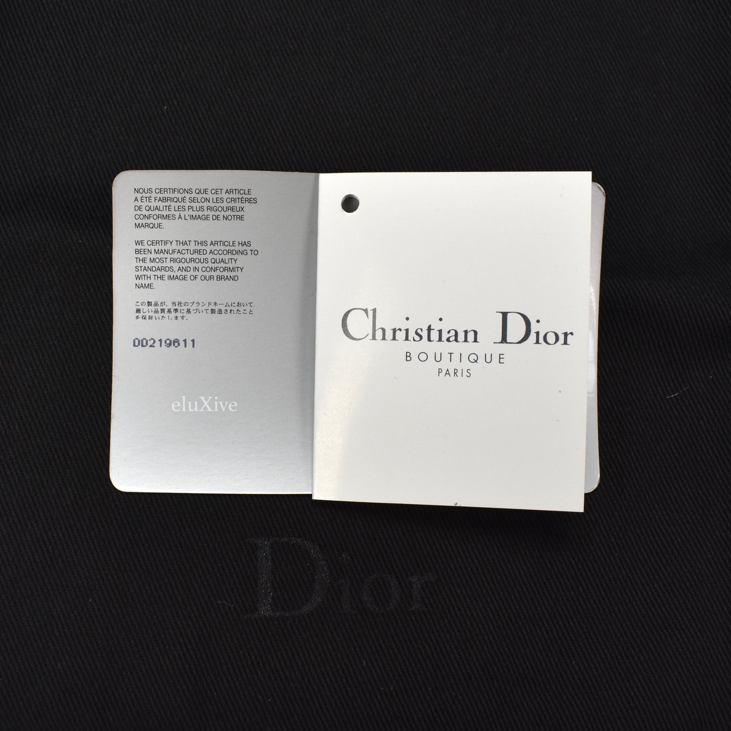 Dior - Black Monogram Logo Bifold Wallet