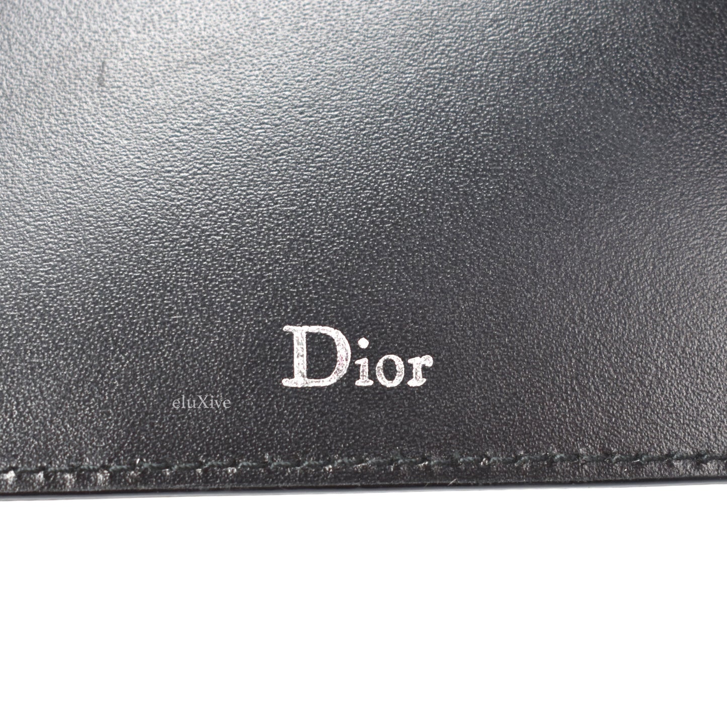Dior - Black Monogram Logo Bifold Wallet