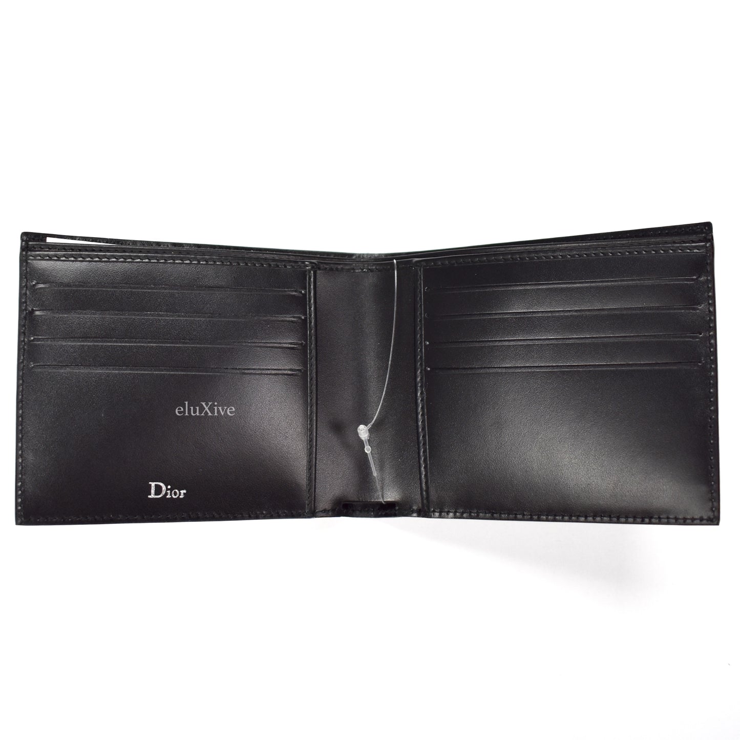 Dior - Black Monogram Logo Bifold Wallet