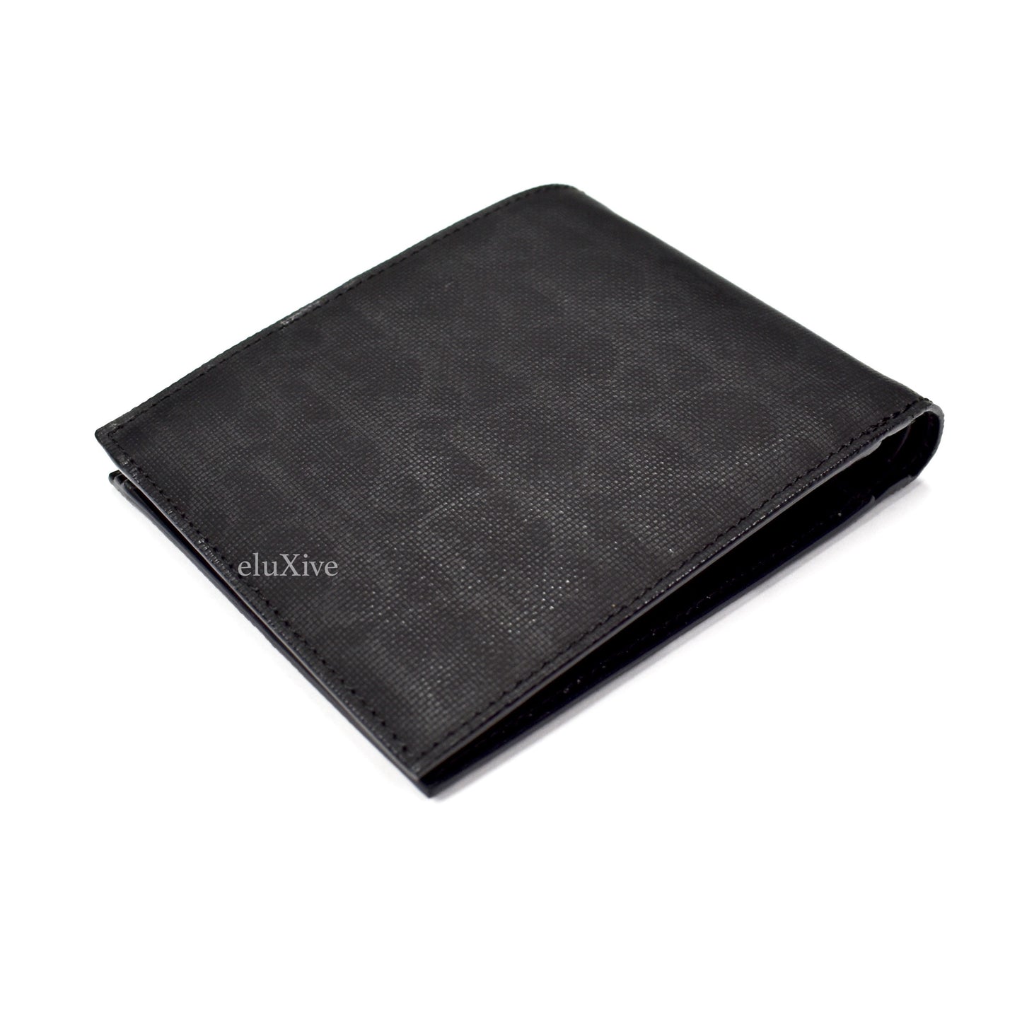Dior - Black Monogram Logo Bifold Wallet