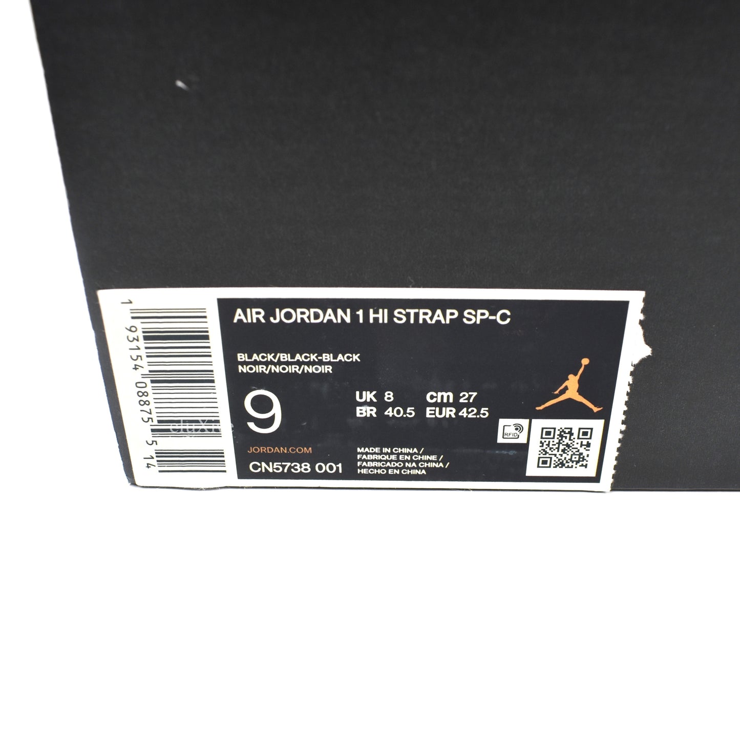 Comme des Garcons x Nike - Air Jordan 1 Hi Strap SP-C CDG (Black)