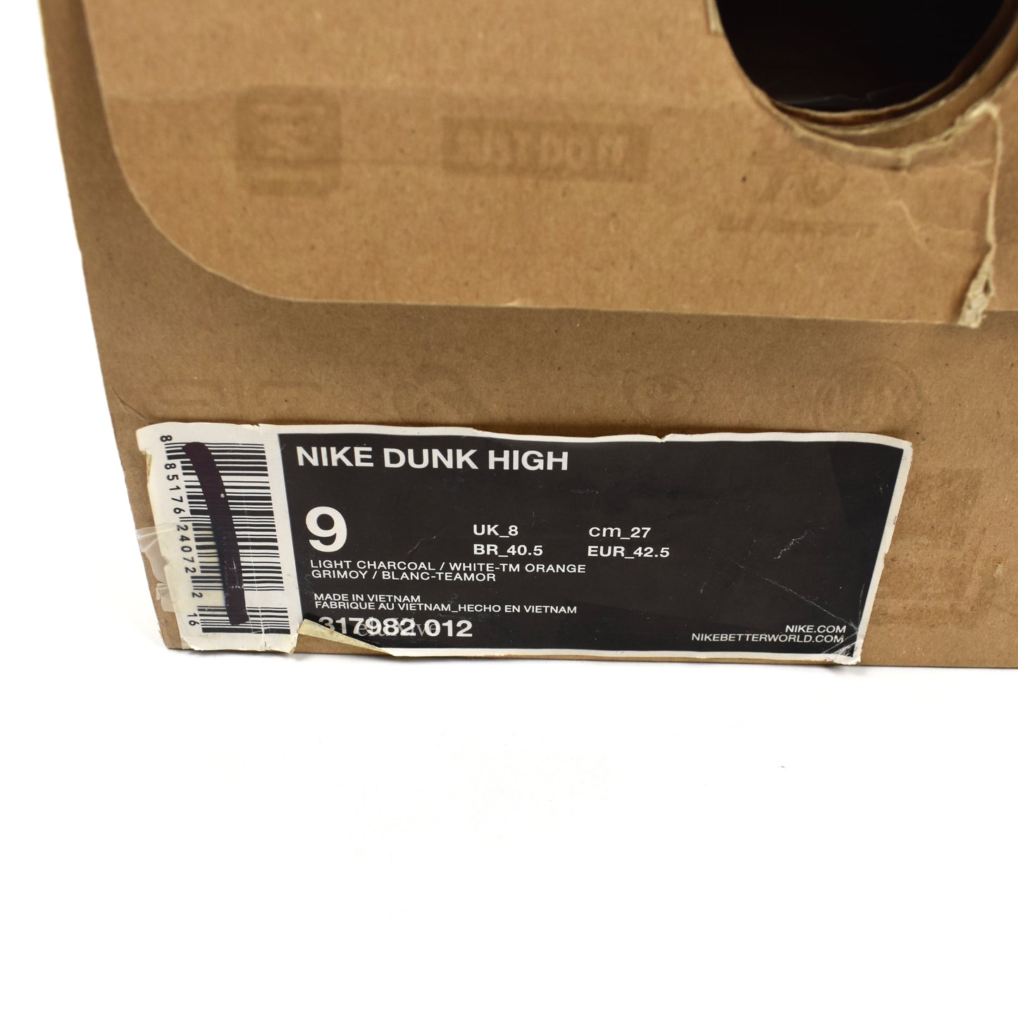 Nike - Dunk High Light Charcoal / Orange 'Un Pigeon'