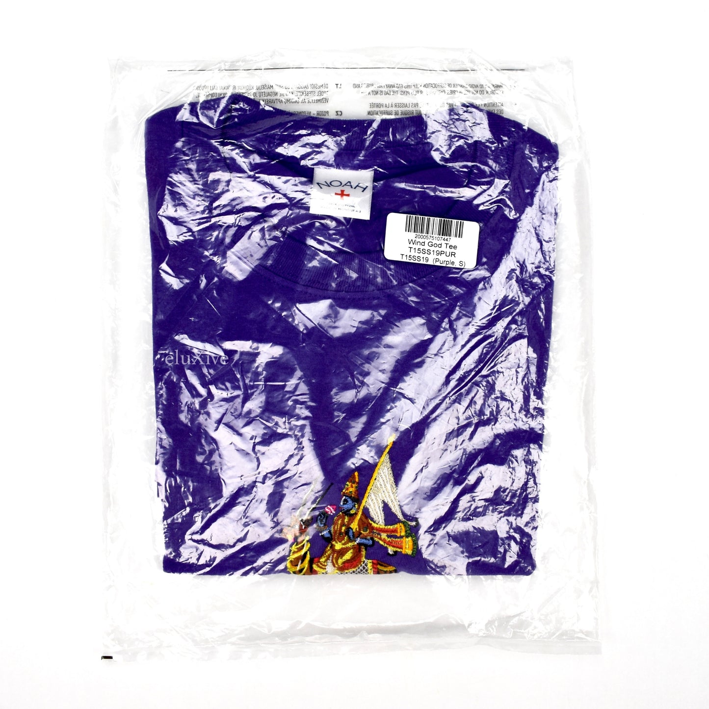 Noah - Wind God Embroidered T-Shirt (Purple)