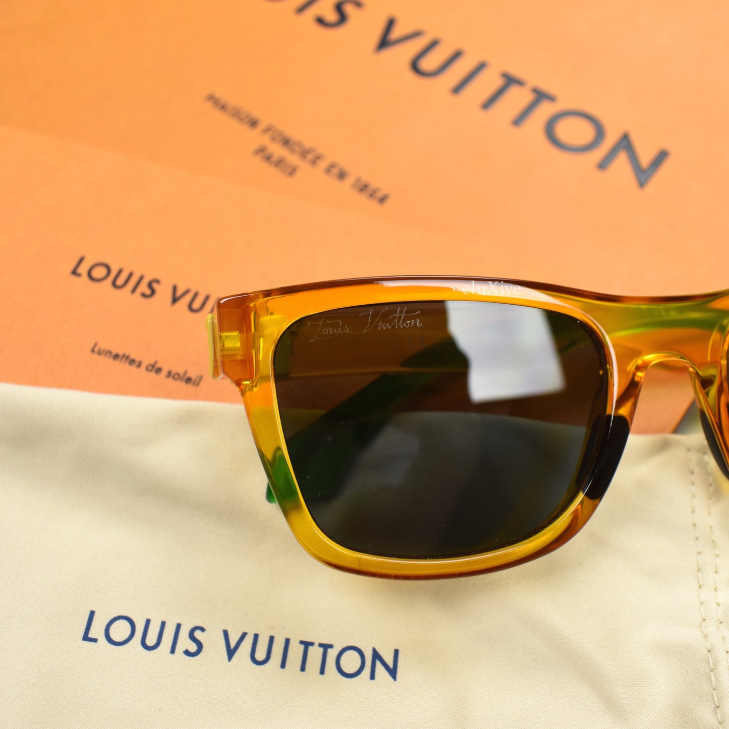 Louis Vuitton - Yellow Rainbow Square Sunglasses
