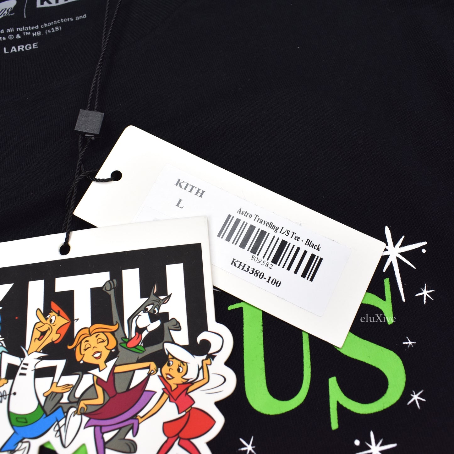 Kith x Jetsons - Astro Travelling Logo LS T-Shirt (Black)