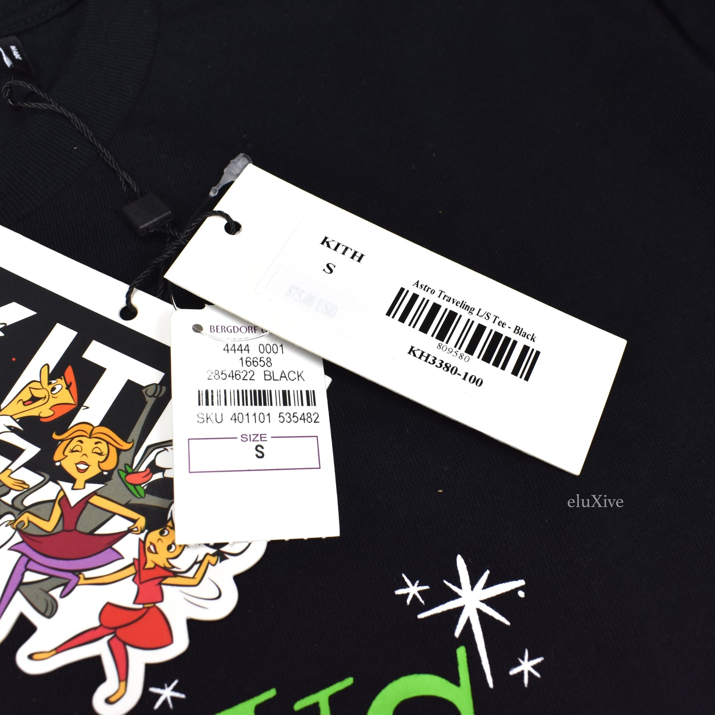 Kith x Jetsons - Astro Travelling Logo LS T-Shirt (Black)