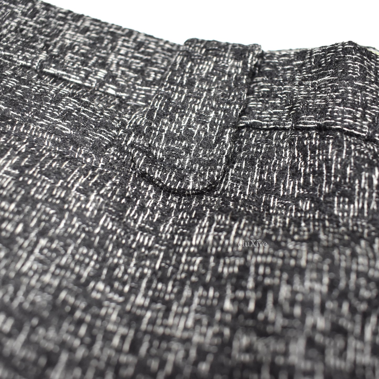 Corneliani - Black / White Woven Wool Pants