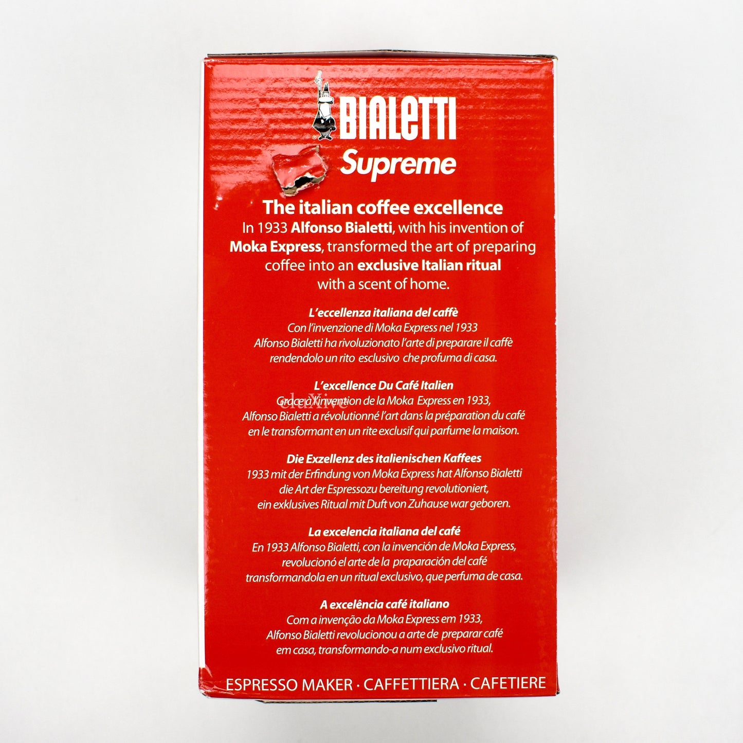 Supreme x Bialetti - Red Box Logo Moka Express Coffee Maker