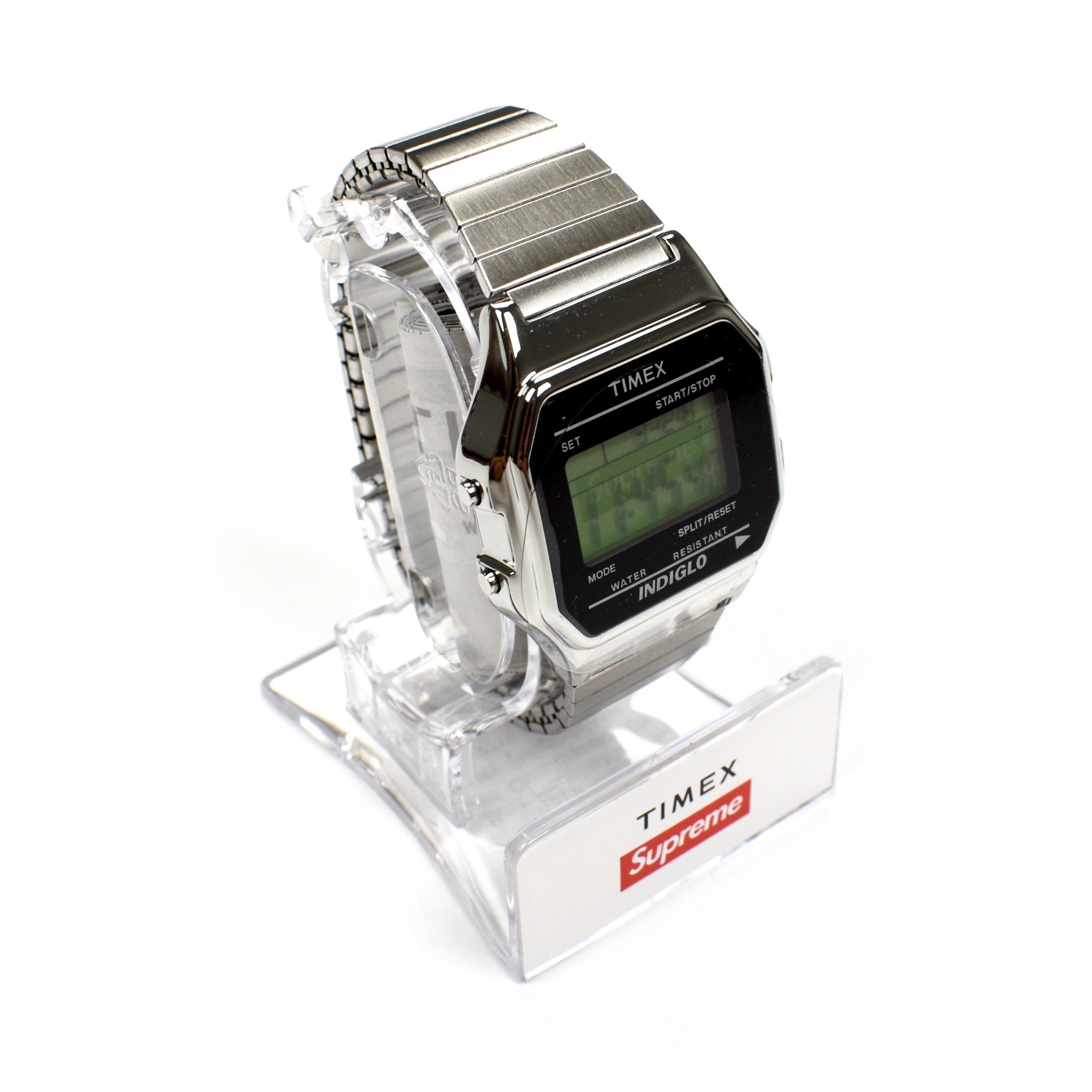 Supreme x Timex - Silver Box Logo Digital Watch – eluXive