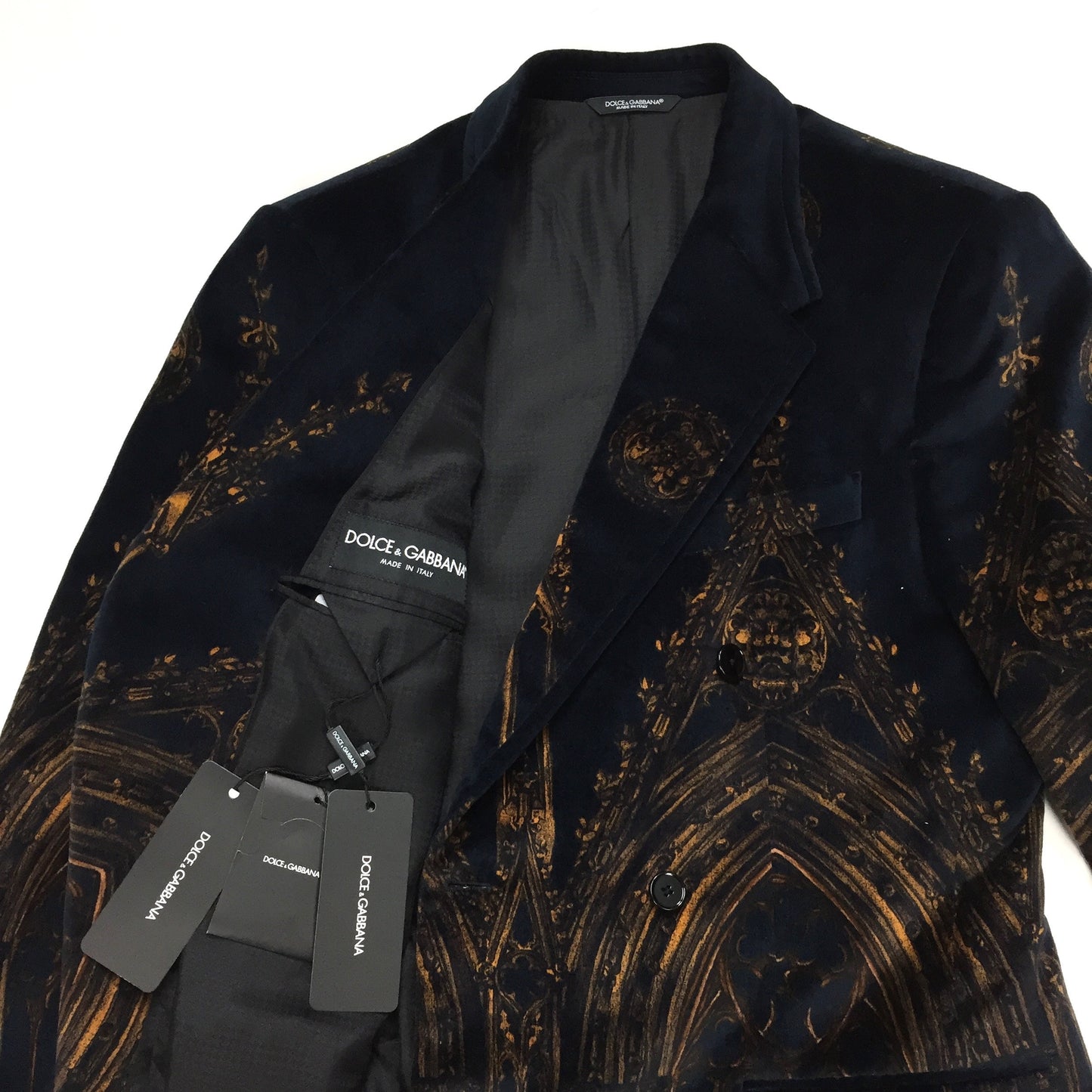 Dolce & Gabbana - Cathedral Print Velvet 3-Piece Suit