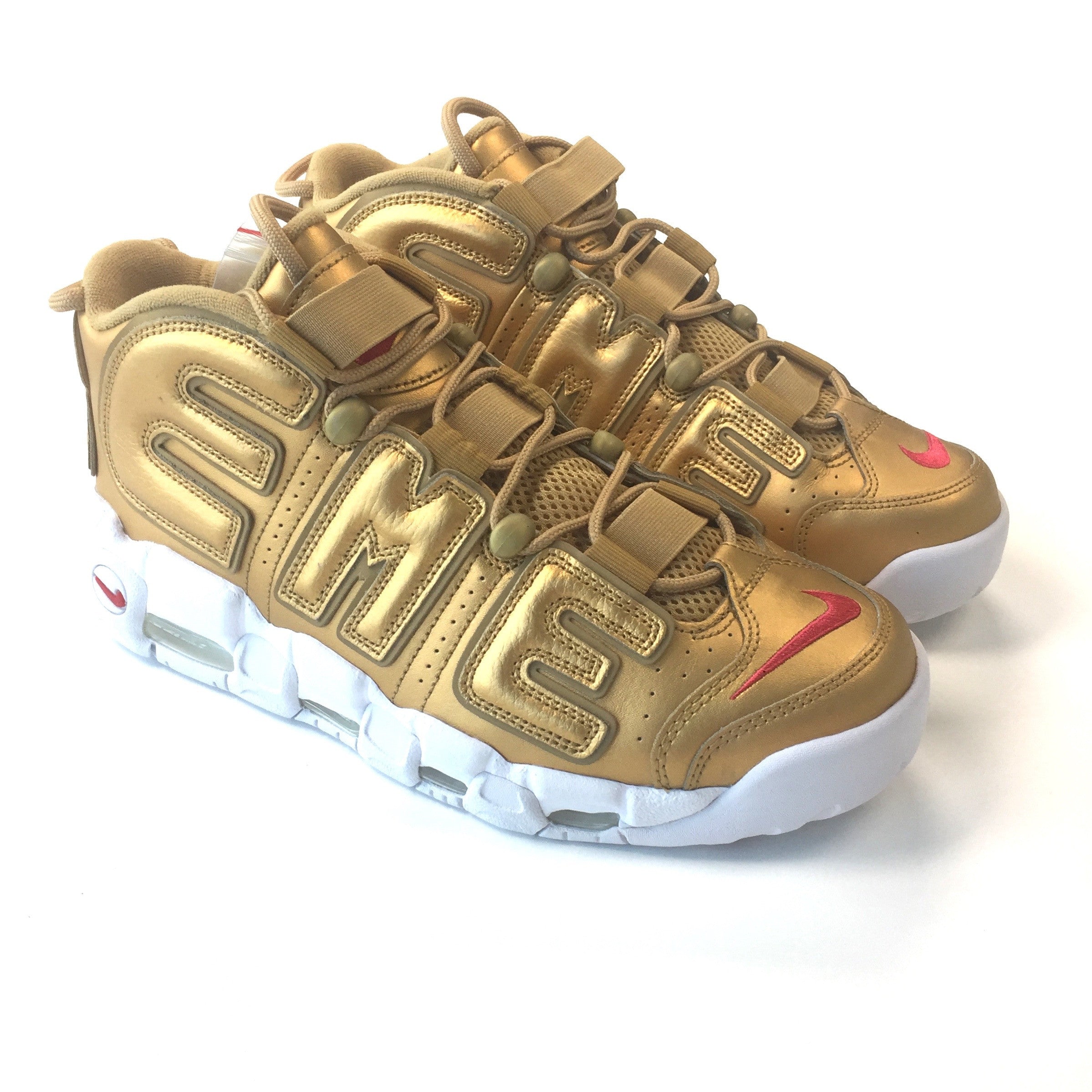 Nike Air uptempo supreme gold size 13s