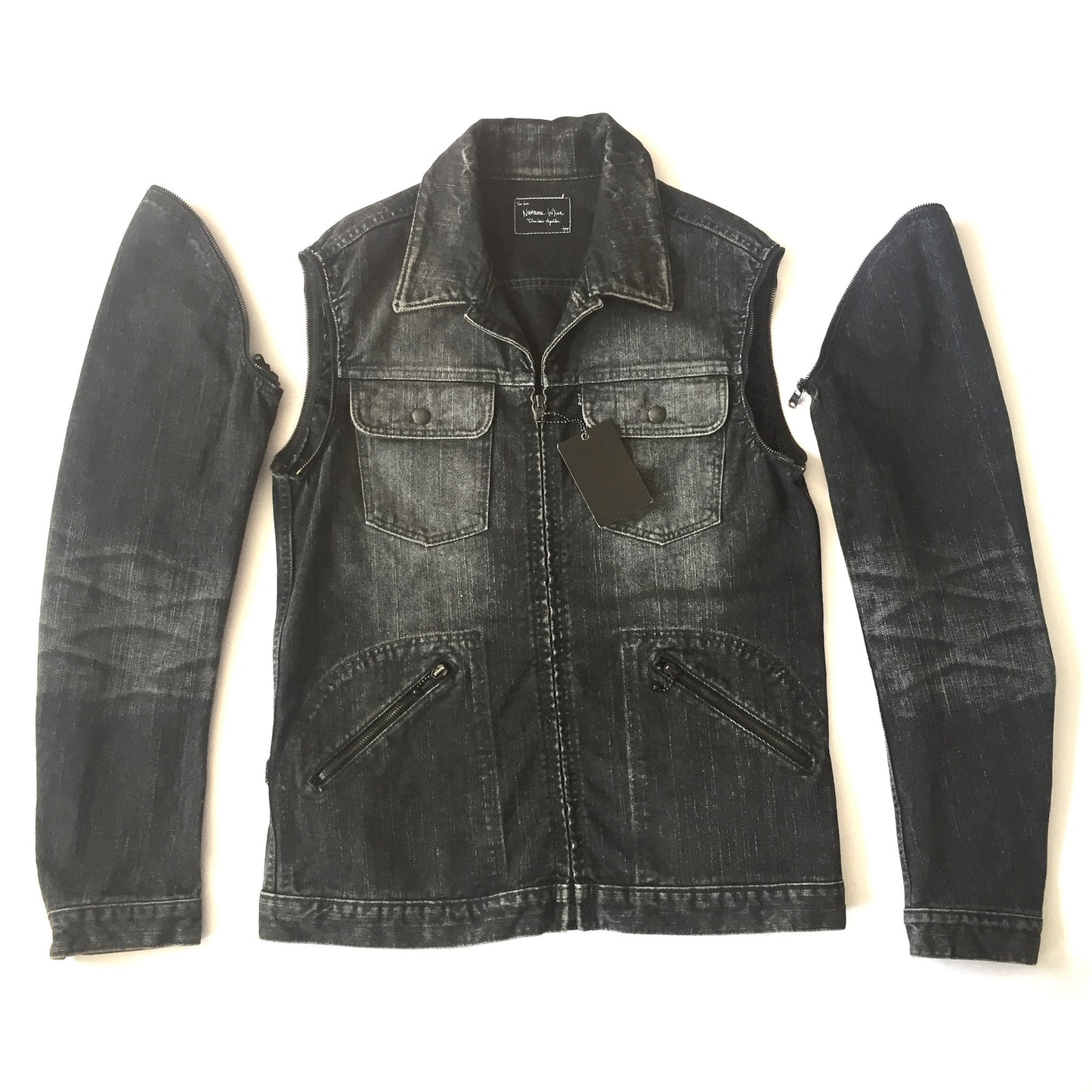 Number (N)ine - Convertible Denim Rider Jacket
