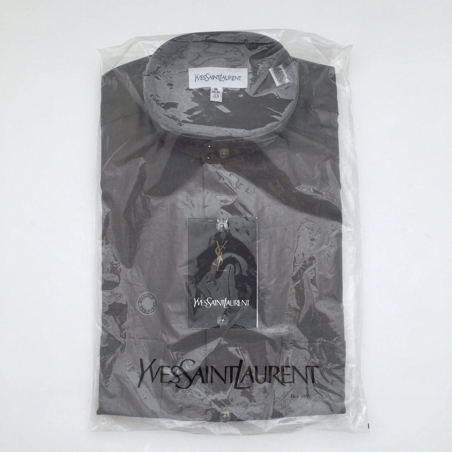 Yves Saint Laurent - Nickel Gray Band Collar Shirt