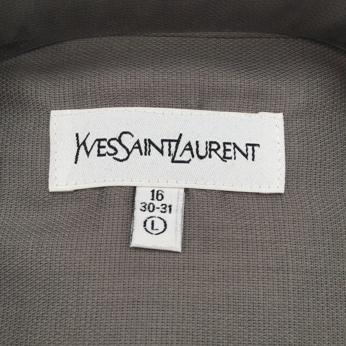 Yves Saint Laurent - Nickel Gray Band Collar Shirt
