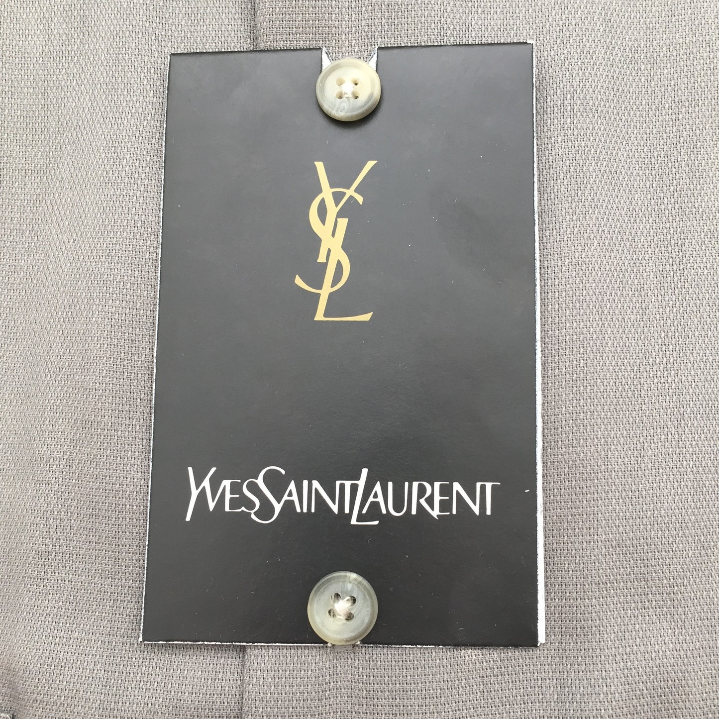 Yves Saint Laurent - Nickel Gray Band Collar Shirt