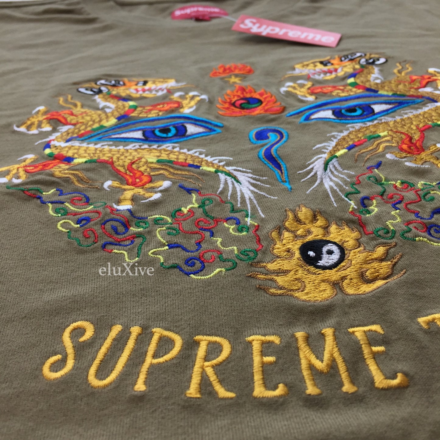 Supreme - Olive 'Truth' Embroidered L/S T-Shirt