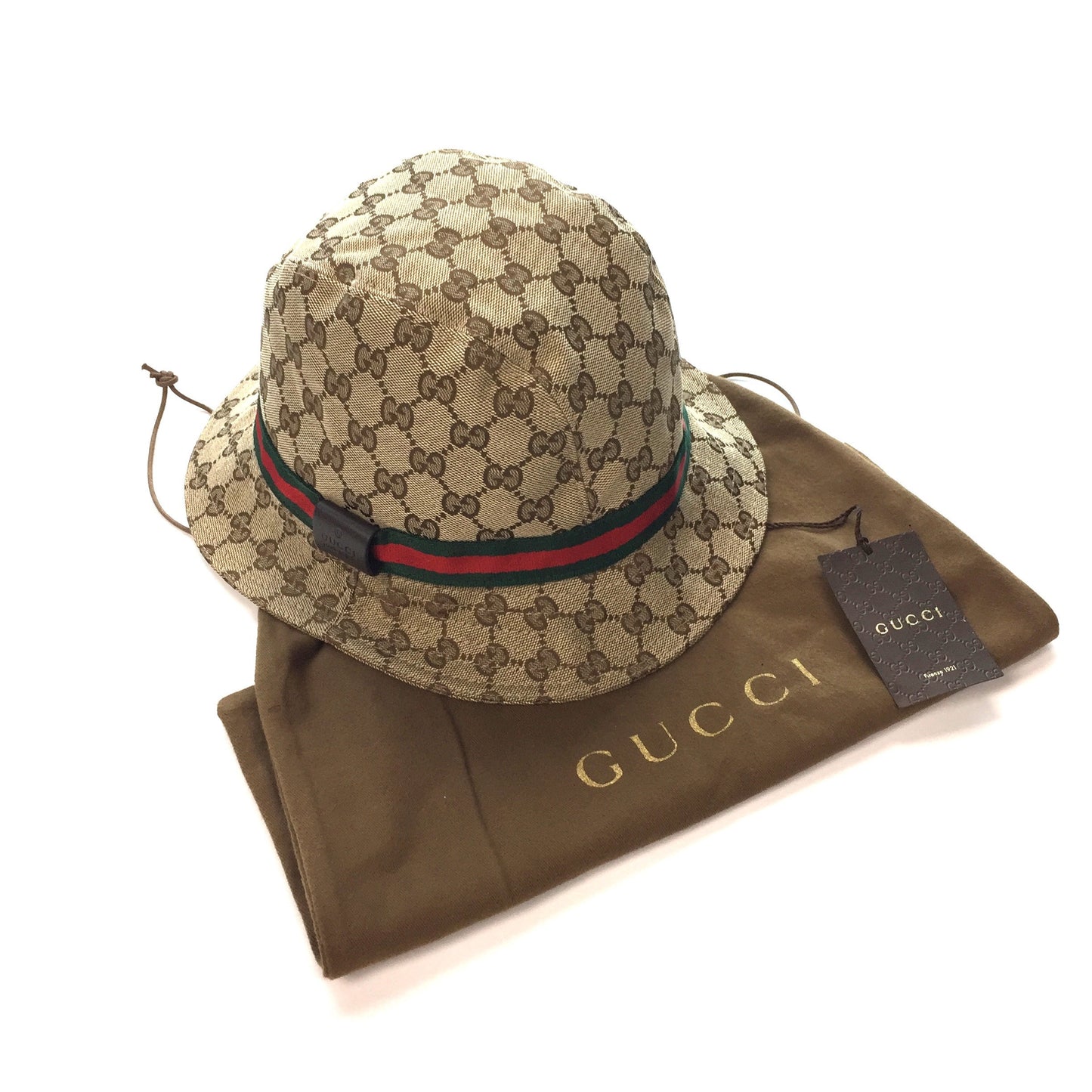 Gucci - Beige Classic Monogram Bucket Hat