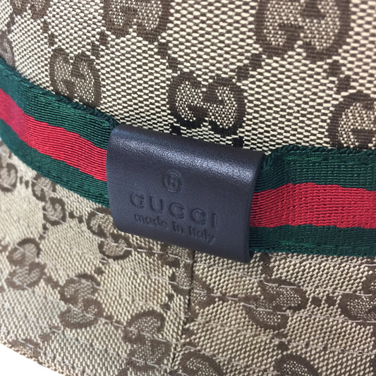Gucci - Beige Classic Monogram Bucket Hat