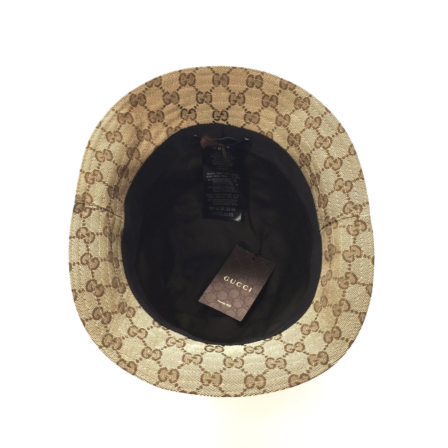 Gucci - Beige Classic Monogram Bucket Hat