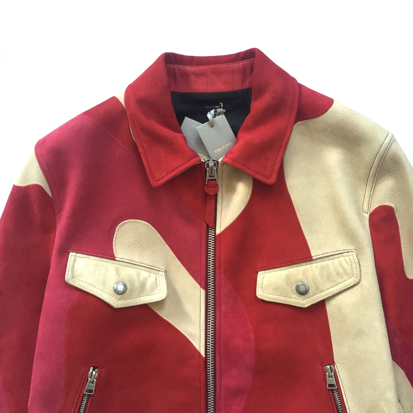 Tom Ford - Patchwork Suede Camo Trucker Jacket