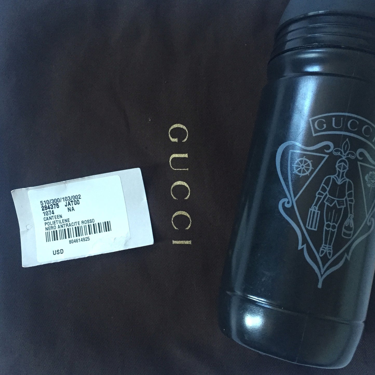 Gucci x Bianchi - FW11 Crest Logo Water Bottle
