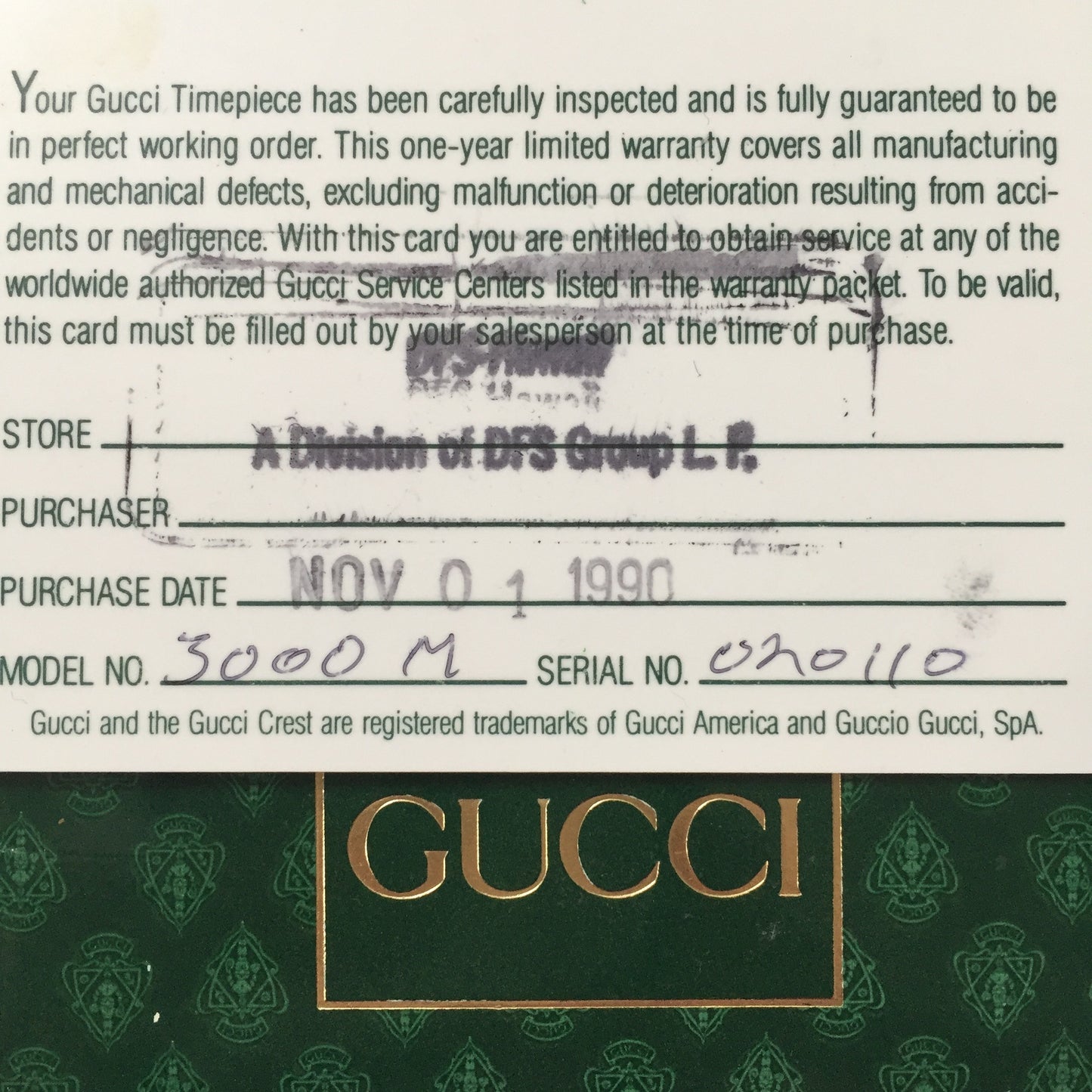 Gucci - Men's 3000M Crest Dial Watch