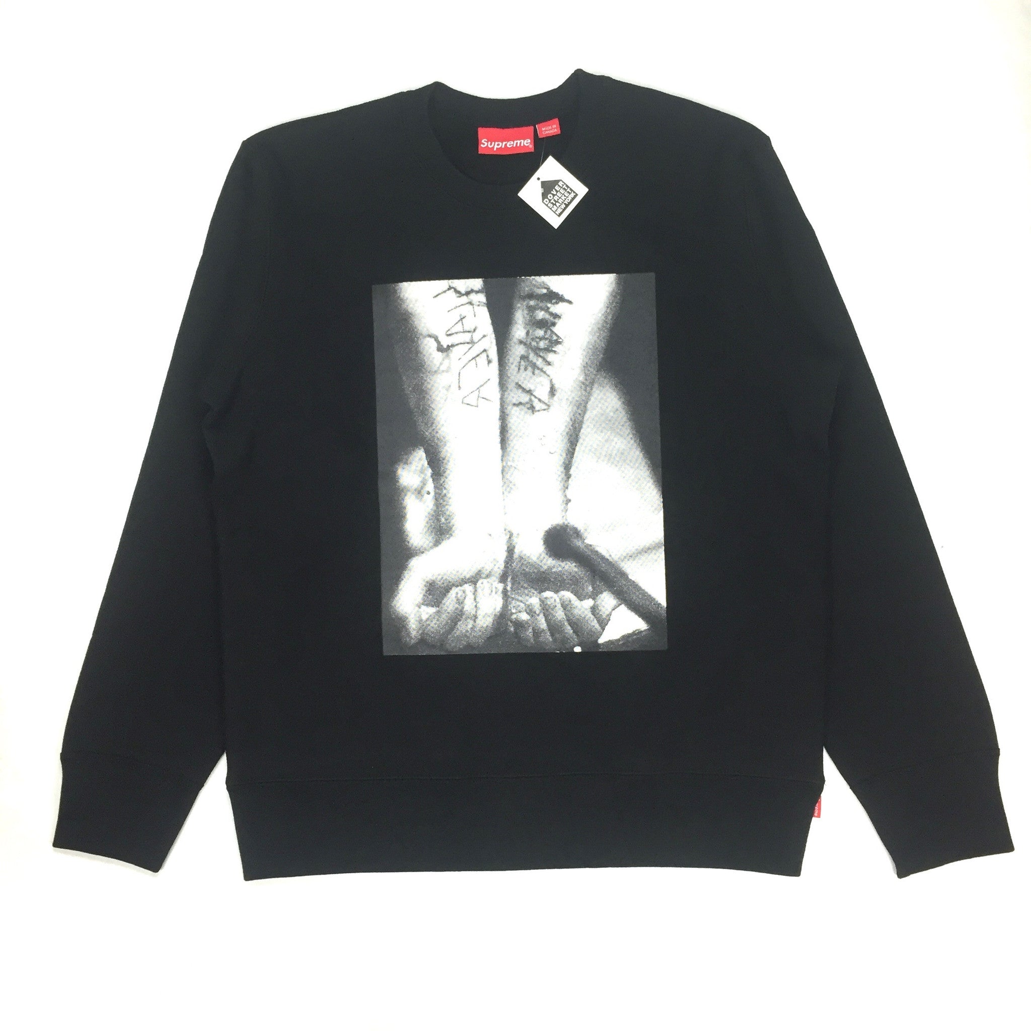 Supreme ×SLAYER ブラック スウェット トレーナー Supreme x Slayer - Black 'Cutter' Photo Print Crewneck