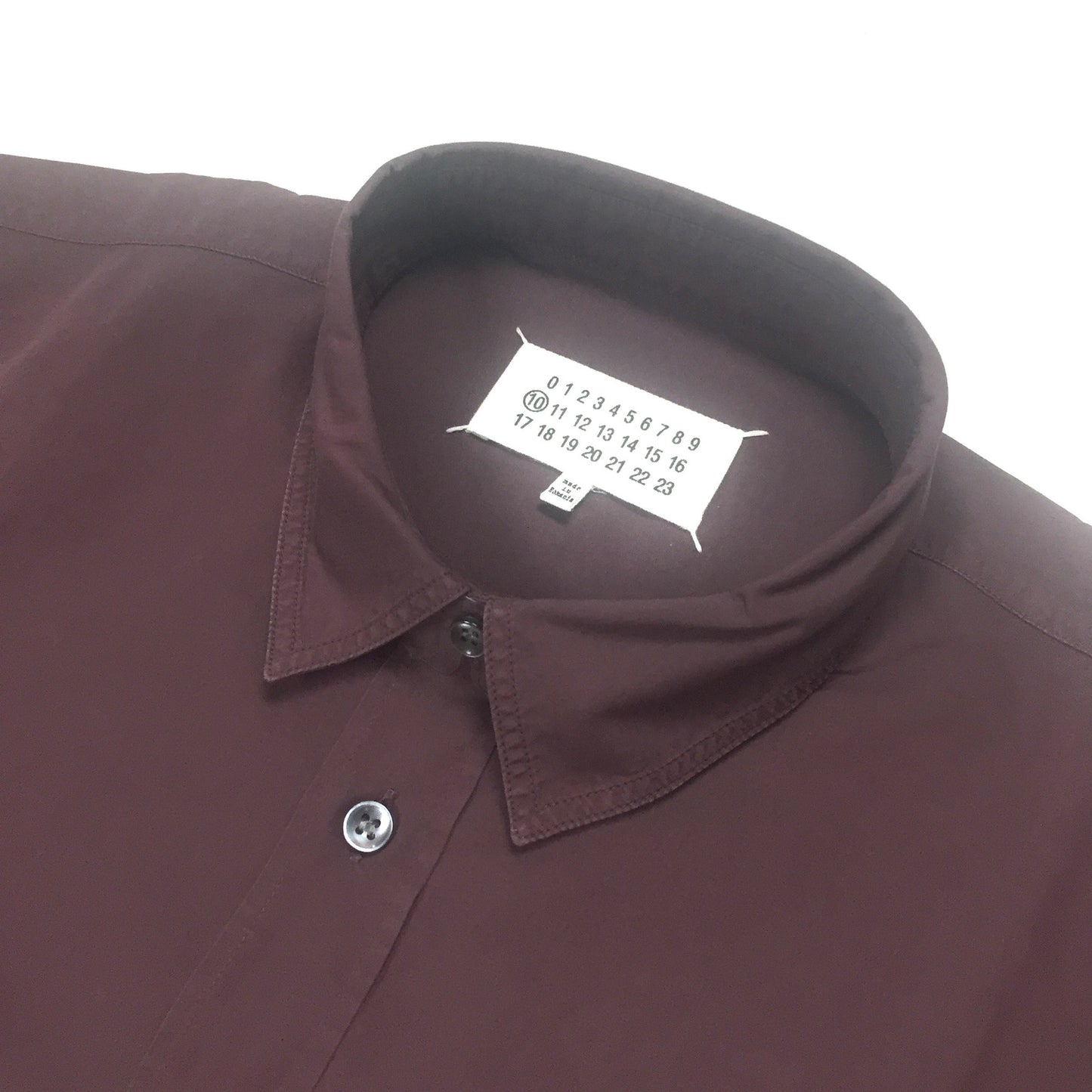 Maison Margiela - Cabernet Red Button Down Shirt