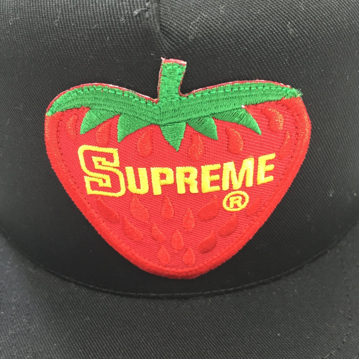 Supreme - Black Strawberry Trucker Hat