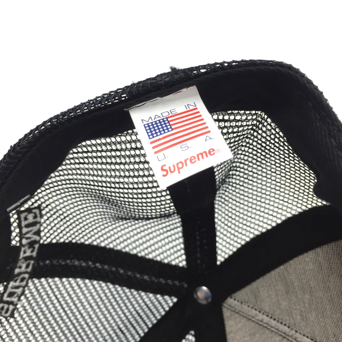 Supreme - Black Strawberry Trucker Hat