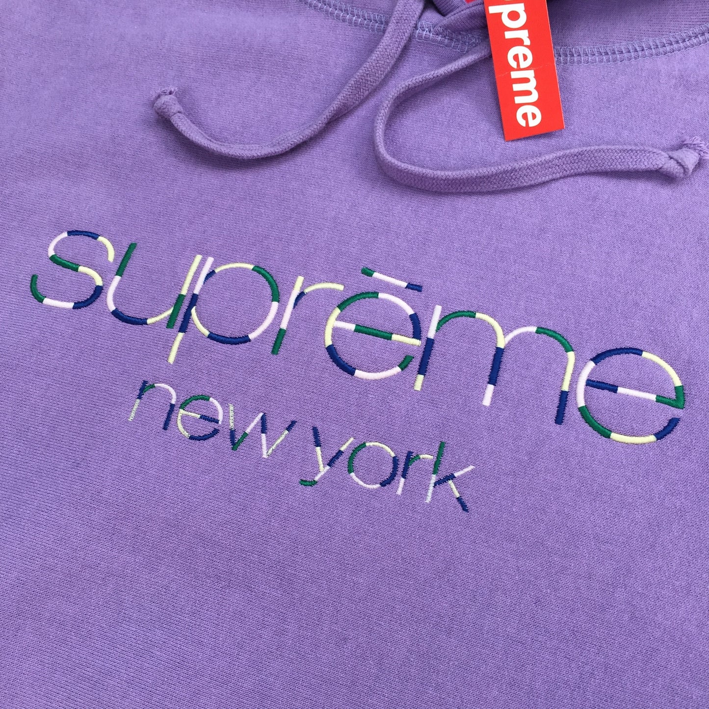 Supreme - Lavender Classic Logo Hoodie