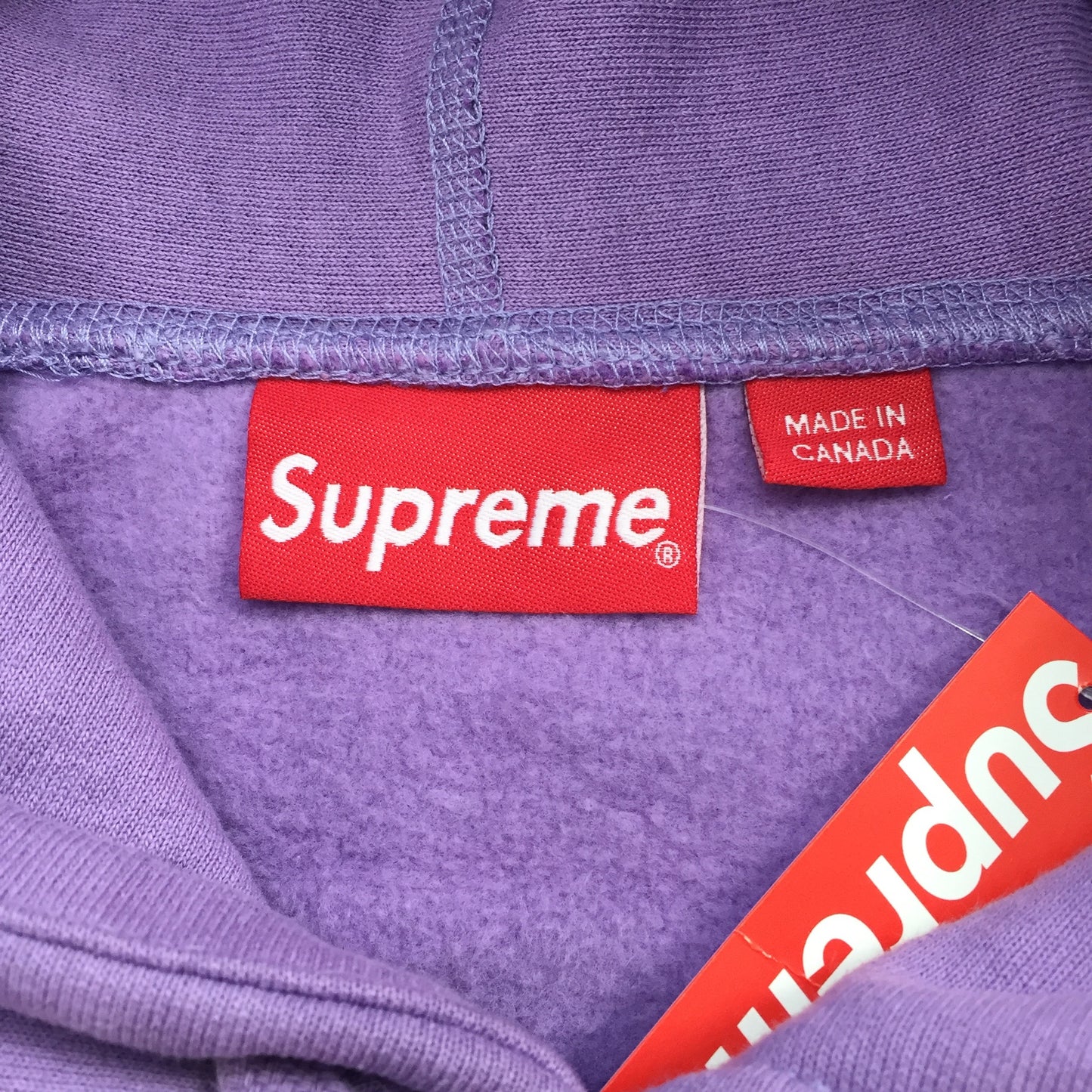 Supreme - Lavender Classic Logo Hoodie